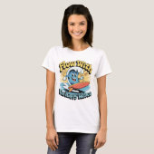 Flow With The Happy Waves Retro Surf Vibes Women's Tシャツ (正面フル)