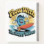 Flow With The Happy Waves Surf Journal ノートブック (裏面)