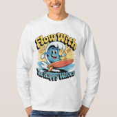 Flow With The Happy Waves Surf Style Men’s Tee Tシャツ (正面)