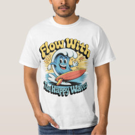 Flow With The Happy Waves Surf Style Men’s Tee Tシャツ