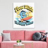 Flow With The Happy Waves Wall Art キャンバスプリント (インサイチュ (リビング))