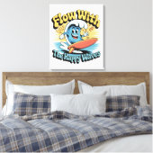 Flow With The Happy Waves Wall Art キャンバスプリント (インサイチュ (寝室))