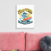 Flow With The Happy Waves Wall Art キャンバスプリント (インサイチュ (リビング))