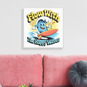 Flow With The Happy Waves Wall Art キャンバスプリント (インサイチュ (リビング))