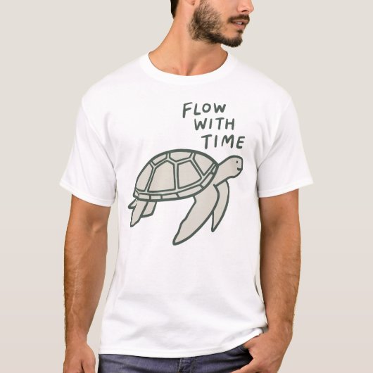 Flow With Time Turtle Tシャツ (正面)