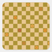 Flowe Checkered Pattern - No. 02 スクエアシール (正面)