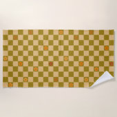 Flowe Checkered Pattern - No. 02 ビーチタオル (正面)
