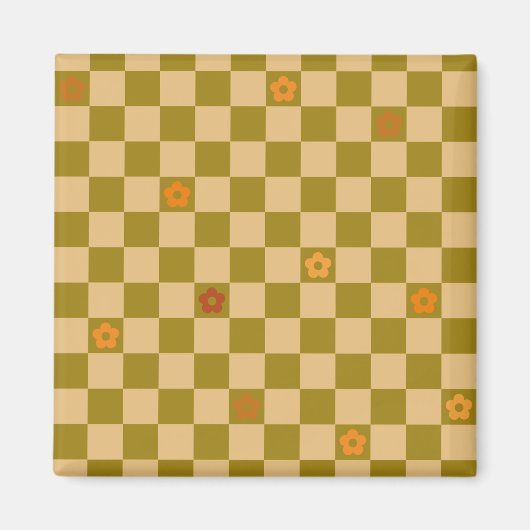 Flowe Checkered Pattern - No. 02 マグネット (正面)
