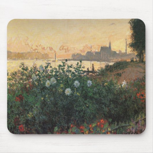 Flowed Riverbank, Argenteuil - Claude Monet - c1 マウスパッド (正面)