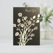 Flowed Thank You Note Card in Browns 出欠カード (スタンド正面)
