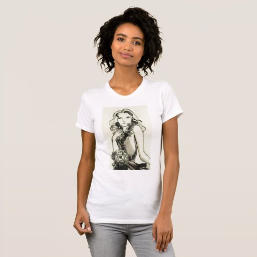 Flower3の70年代から引くファッション Tシャツ (正面フル)