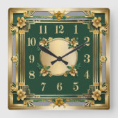 Flower スクエア壁時計 (正面)