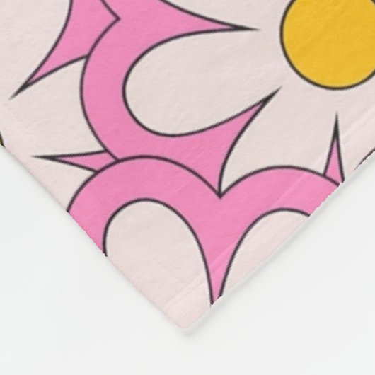 Flower フリースブランケット (角)