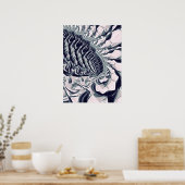 flower abstract ポスター (キッチン)