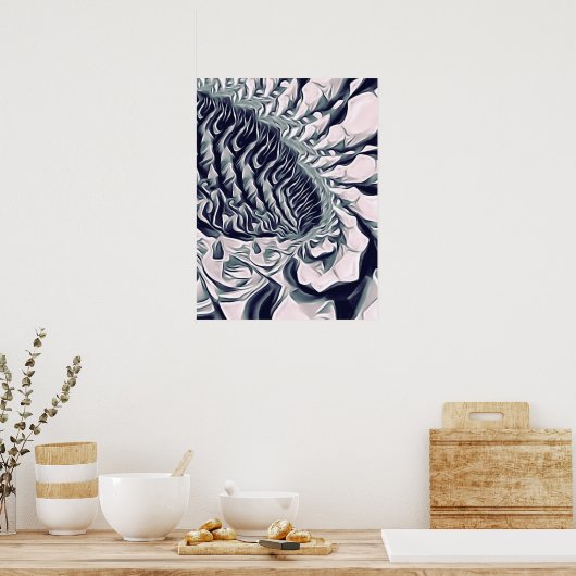 flower abstract ポスター (キッチン)