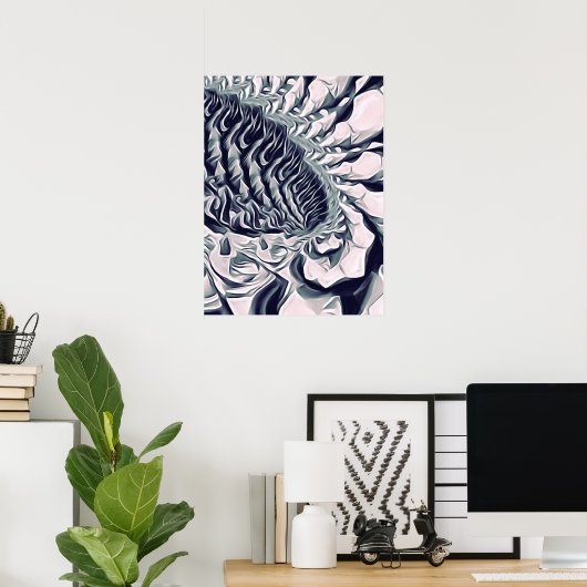 flower abstract ポスター (ホームオフィス)