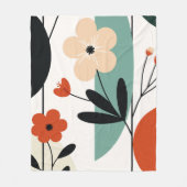 Flower abstract pattern フリースブランケット (正面)