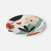 Flower abstract pattern ペーパープレート (アングル)