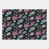 Flower and Butterflies Pattern  ラッピングペーパーシート (正面)