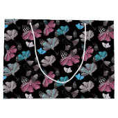 Flower and Butterflies Pattern  ラージペーパーバッグ (裏面)