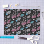 Flower and Butterflies Pattern  薄葉紙 (クラフト)