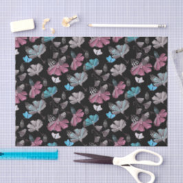 Flower and Butterflies Pattern  薄葉紙