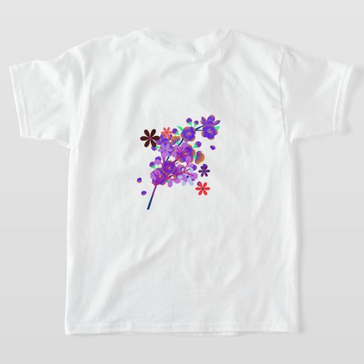 Flower and Leaf Art - Botanical Garden  Tシャツ (レイダウン裏面)