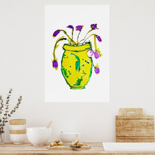 Flower Arrangement Art ポスター (キッチン)