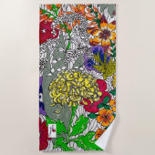 Flower Arranging Beach Towel ビーチタオル (正面)