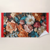 Flower Art ビーチタオル (正面)