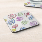 Flower Art Hard Plastic Coaster コースター (左側)