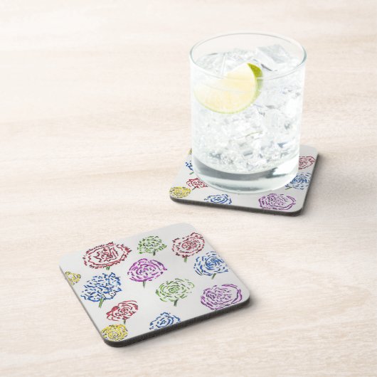 Flower Art Hard Plastic Coaster コースター (右側)