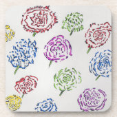 Flower Art Hard Plastic Coaster コースター (正面)