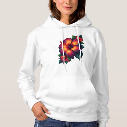 Flower Art Hoodie for Women パーカ (正面)