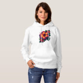 Flower Art Hoodie for Women パーカ (正面フル)
