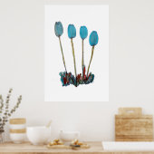 Flower Art Print ポスター (キッチン)