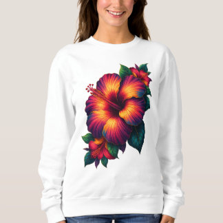 Flower Art Sweatshirt for Women スウェットシャツ