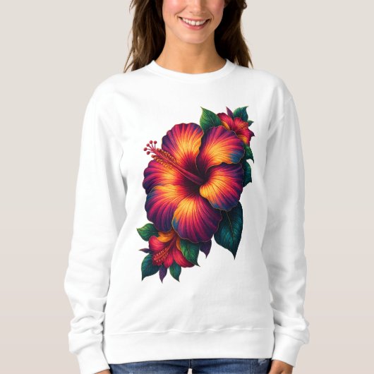 Flower Art Sweatshirt for Women スウェットシャツ (正面)