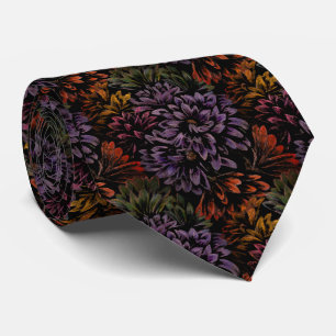 Flower Art Ties Floral Art Chrysanthemum Neck Tie ネクタイ