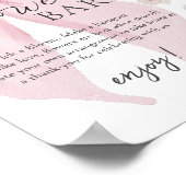 Flower Bar Baby Shower Sign ポスター (角)