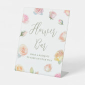 Flower Bar Roses in Bloom Shower Flower Station 台座サイン (正面)