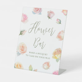 Flower Bar Roses in Bloom Shower Flower Station 台座サイン