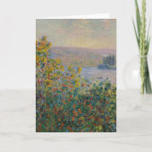 Flower Beds at Vétheuil, Impressionist Landscape カード (正面)
