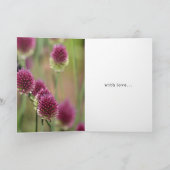 Flower Bee Thinking of You (photography by me) カード (内部)