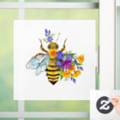 Flower bee with wild plants ウィンドウサイン (ホーム)