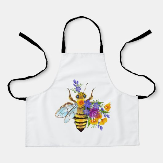 Flower bee with wild plants エプロン (正面)