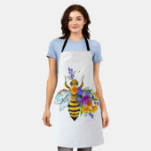 Flower bee with wild plants エプロン (着用した状態)