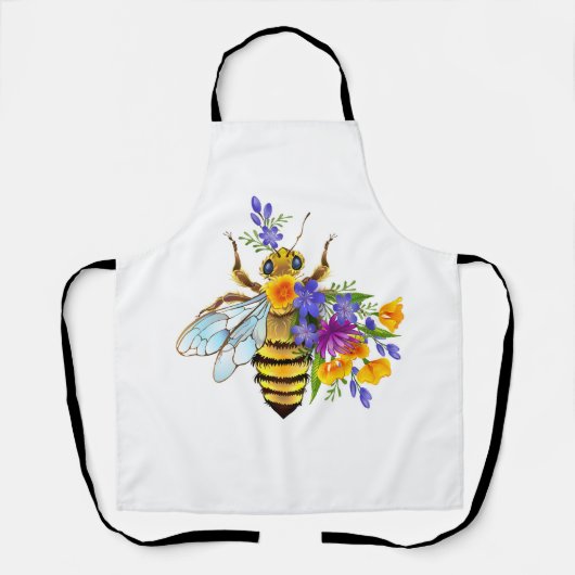 Flower bee with wild plants エプロン (正面)