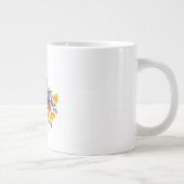 Flower bee with wild plants ジャンボコーヒーマグカップ (右)