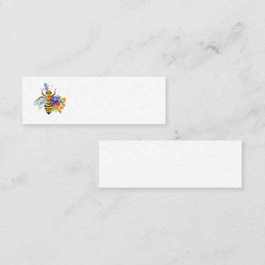 Flower bee with wild plants スキニー名刺 (正面/裏面)